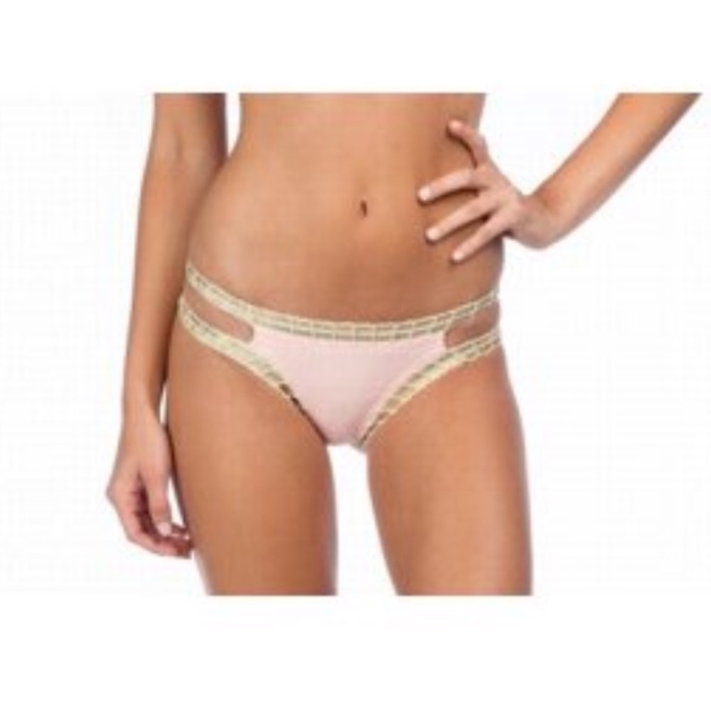 Bikini Lab Pink Gold Strappy Metallic Bikini - Picture 5 of 7